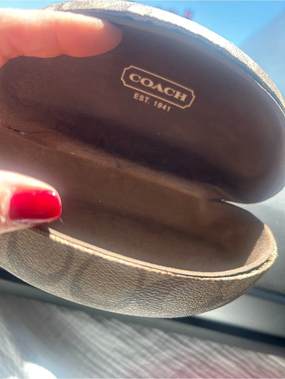 Coach mongram glasses case